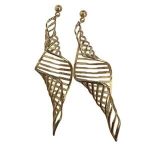 VTG Avon Spiral Gold Tone Dangle Delicate OldMoney Timeless